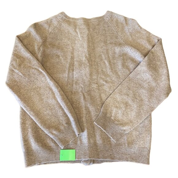 Womens Medium Beige Button-Up Cardigan Sweater - Picture 3 of 3